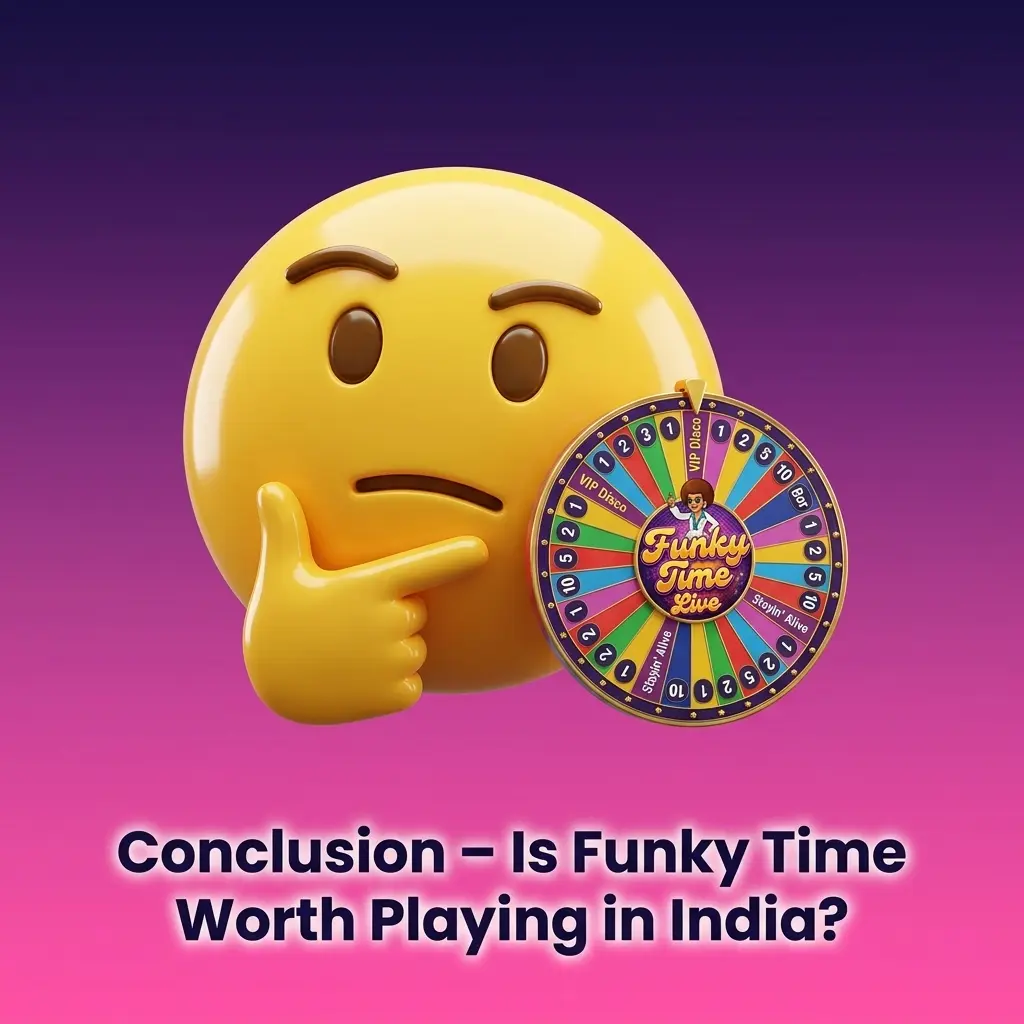 Funky Time live game show with 98% RTP bonus rounds available for Indian players on licensed platforms like 1win