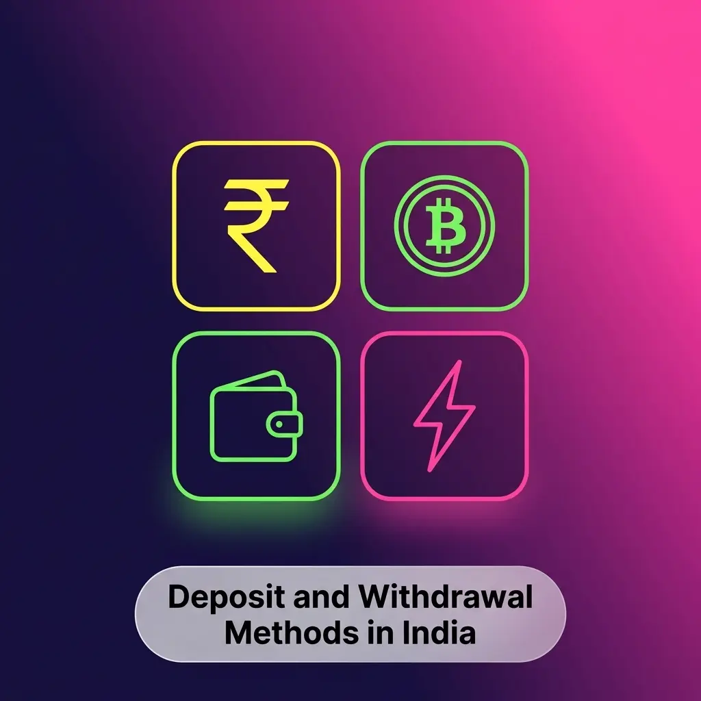 Indian casino payment methods including UPI, PhonePe, Paytm, bank transfer, and crypto for Funky Time players